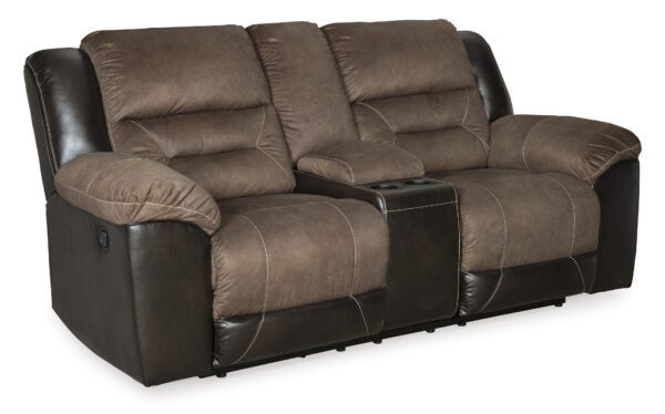 Earhart Chestnut Reclining Loveseat - Image 2