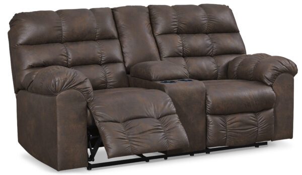 Derwin Nut Reclining Loveseat - Image 2