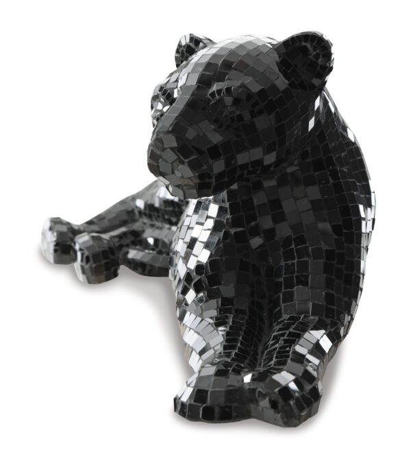 Black Mosaic Panther Sculpture - Image 3