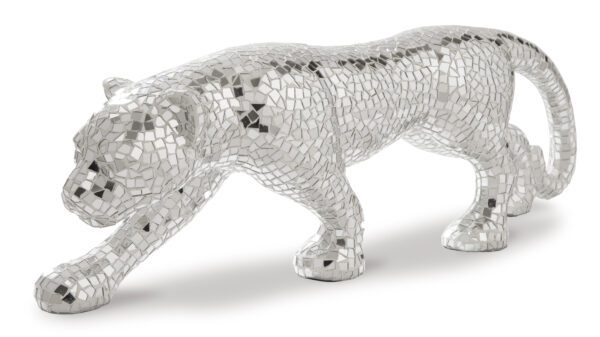 Mirrored Mosaic Panther Sculpture - Image 3