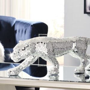 Mirrored Mosaic Panther Sculpture