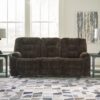 Soundwave Reclining Sofa with Drop Down Table