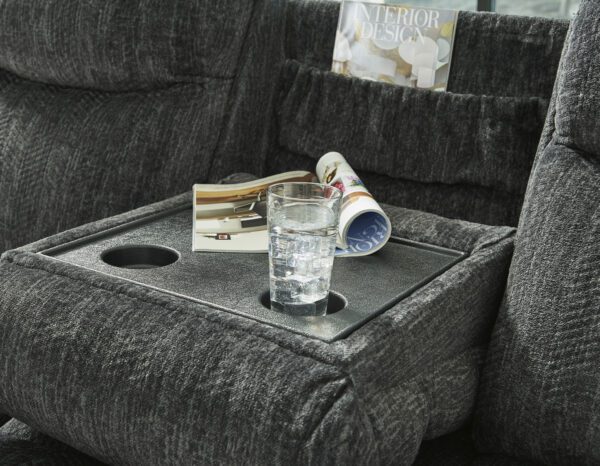 Martinglenn Power Reclining Sofa with Drop Down Table - Image 2