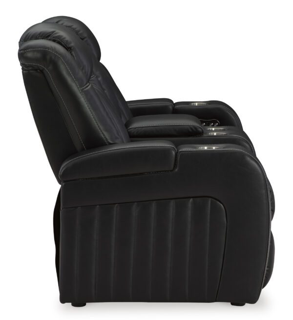 Caveman Den Power Reclining Loveseat with Console - Image 6