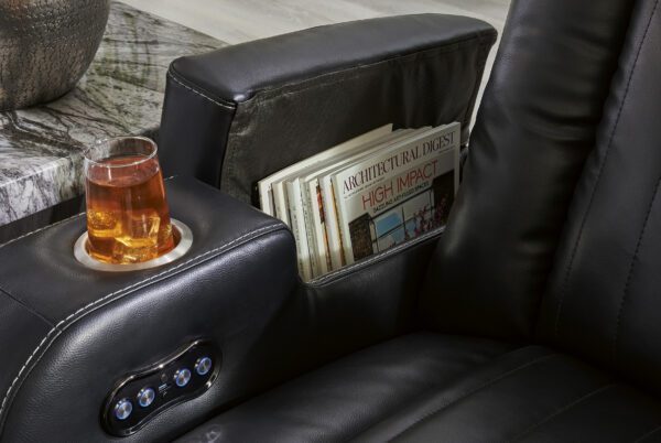 Caveman Den Power Reclining Loveseat with Console - Image 3