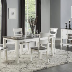 Grey and White 5 Piece Dining Set