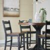 Valebeck Round Counter Table and 4 Barstools - Image 2