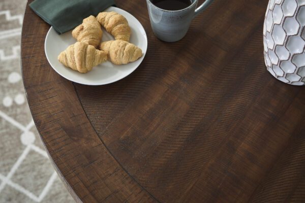 Valebeck Round Counter Table and 4 Barstools - Image 3