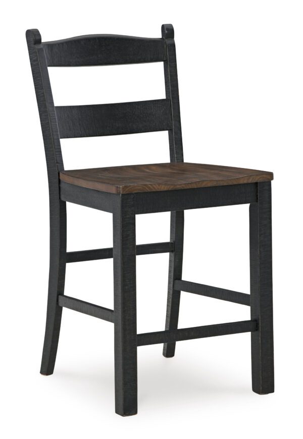 Valebeck Round Counter Table and 4 Barstools - Image 6