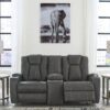 Batavia Pier Glider Reclining Loveseat w/Console