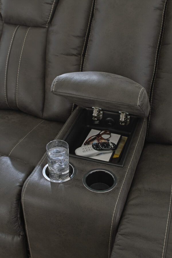 Batavia Pier Glider Reclining Loveseat w/Console - Image 2