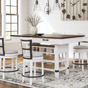 Valebeck Table and 4 Barstools