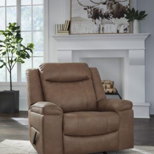 Status Check Caramel Rocker Recliner
