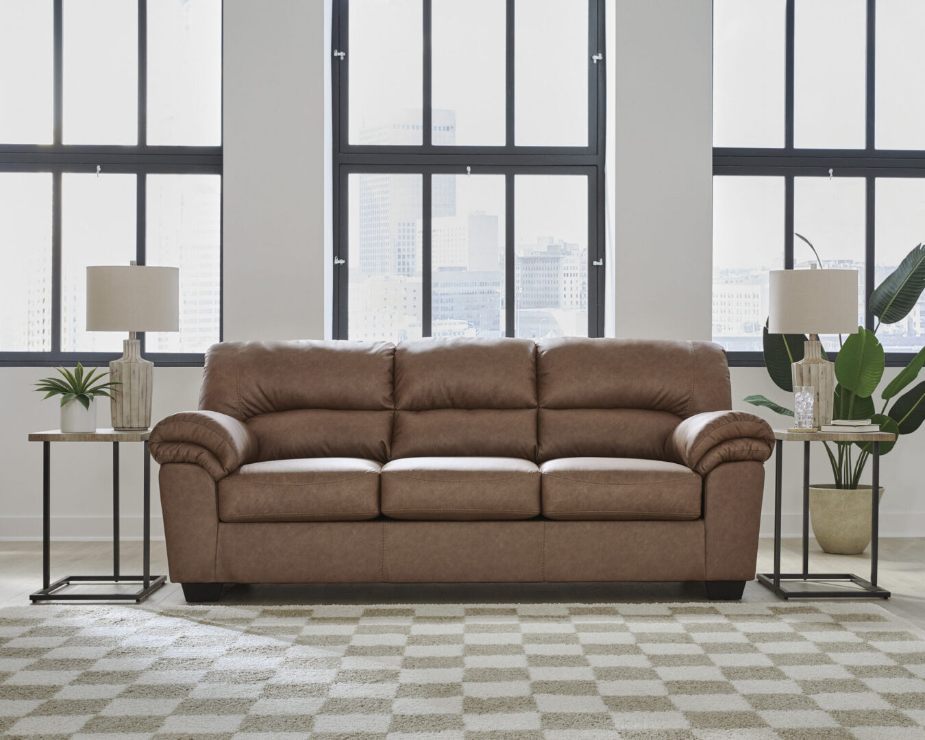 WillowBend Caramel Sofa