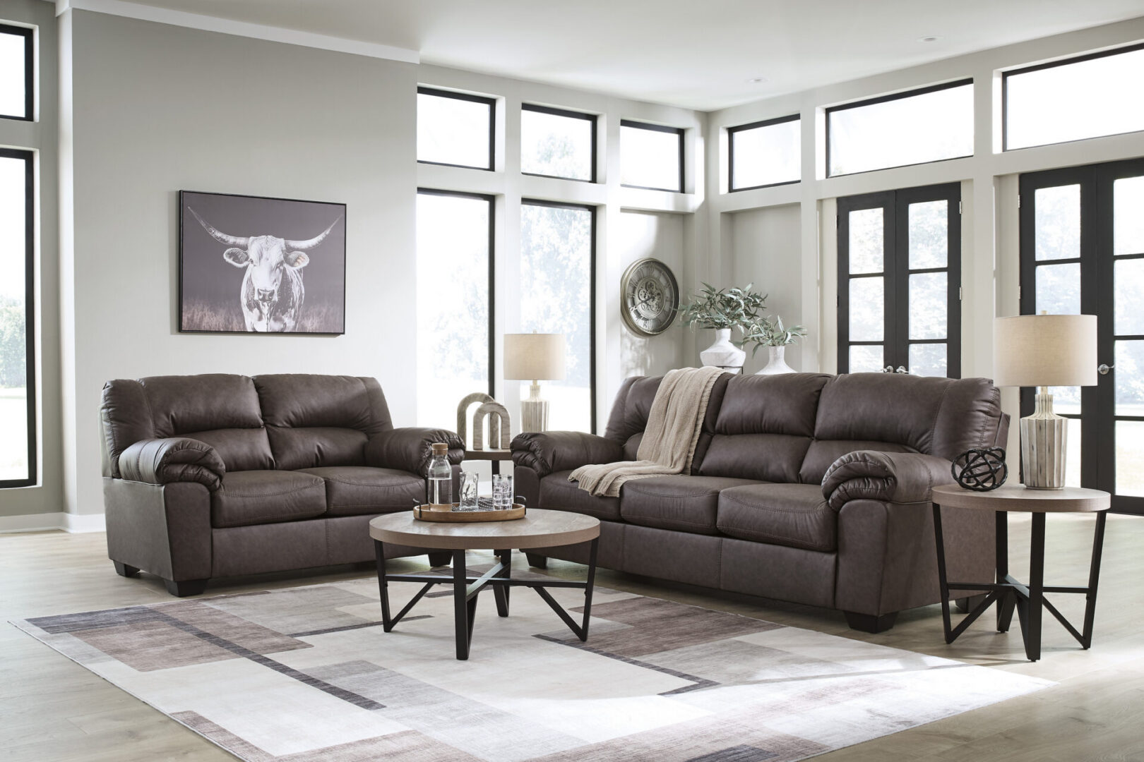 WillowBend Umber Sofa and Loveseat - Image 2