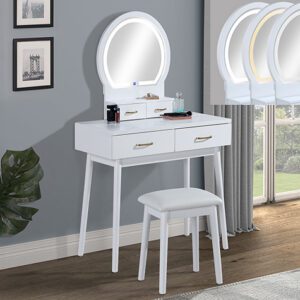 Cecilia White Vanity Set